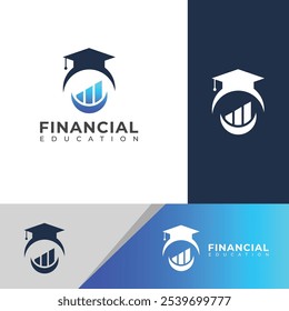 Creative Financial education vector logo design 