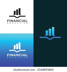 Creative Financial education vector logo design 