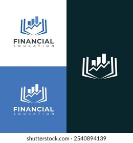 Creative Financial education vector logo design 