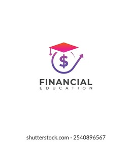 Creative Financial education vector logo design 