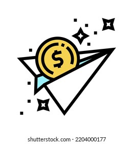 creative financial freedom money color icon vector. creative financial freedom money sign. isolated symbol illustration