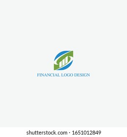 creative financial logo design and icon
