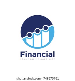 Creative financial logo design template
