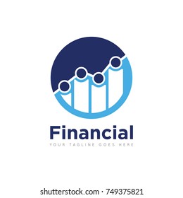 Creative financial logo design template