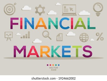 Creative (financial markets) Banner Word with Icons. Vector illustration.
