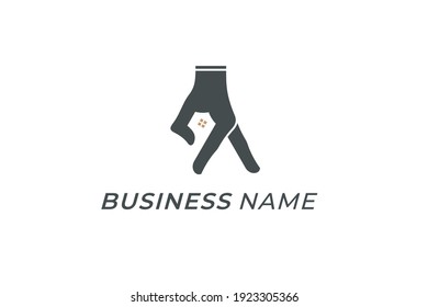 creative finger moving house design logo