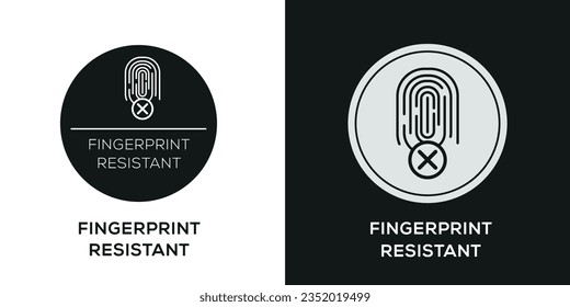 Creative (Fingerprint Resistant) Icon ,Vector sign.