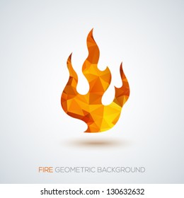 Creative fire background. Vector illustration.