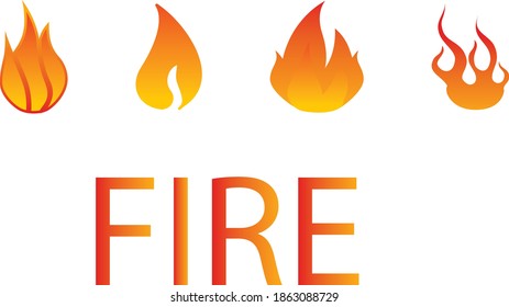 Creative fire elements, vector illustrations