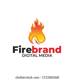 Plantilla de diseño del logotipo de la marca Creative flame