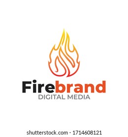 Creative of fire flame brand logo design template
