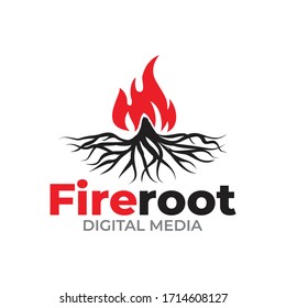 Plantilla de diseño del logotipo de la marca Creative flame