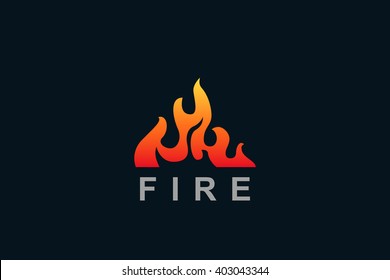 Creative fire flame logo. 