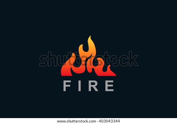 Creative Fire Flame Logo Stock Vector (Royalty Free) 403043344 ...