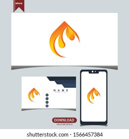 Creative fire flame logo icon vector design