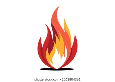 Creative Fire Hot Heat Flame Burn Vector Graphic for Trendy Food Brands, Fire flame, Burning fire, Blazing, Fire graphic, Heat illustration, Creative flames, Flame shape, Burn symbol