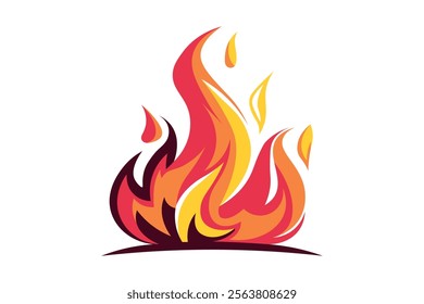 Creative Fire Hot Heat Flame Burn Vector Graphic, Fire flame, Burning fire, Blazing, Fire graphic, Heat illustration, Creative flames, Flame shape