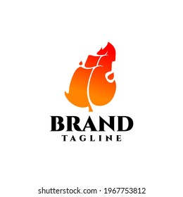 creative fire leaf logo. good for any industries.