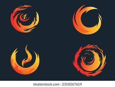 creative Fire Logo Illustration design 