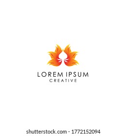 creative fire modern simple trend logo template