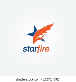 Creative Fire Star Logo Sign Symbol Icon