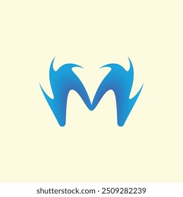 Creative Fire style M Letter Logo.