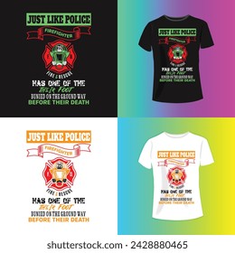   Creative  Firefighter T Shirt Design