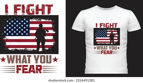 Creative Firefighter T-Shirt Design Template