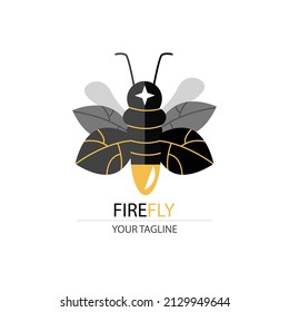 Creative firefly branding logo design vector