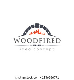 Creative Firewood Oven and Woodfired Concept Logo Design Template