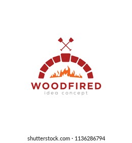 Creative Firewood Oven and Woodfired Concept Logo Design Template