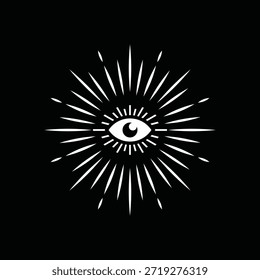 Vectores creativos del diseño de la explosión de la visión del ojo de los fuegos artificiales, Plantilla colorida del Vector de los gráficos del diseño de la luz del sol de los fuegos artificiales.