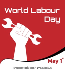 Creative first of May is a world labours festival day vector post design