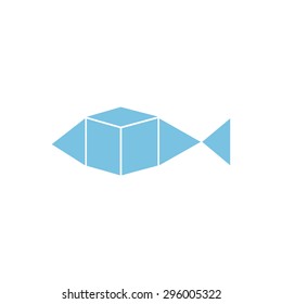Creative fish icon for the logo, sign, design.
