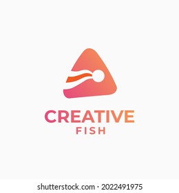 Creative Fish Logo, Salmon logo, fish design concept, fresh tuna design, seafood design