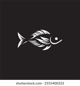 Creative Fish Minimalist Logo Vector