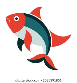 Creative Fish vector art illustration