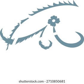 Logotipo de pesca criativo com gancho de peixe e isca ilustração - perfeito para marca de pescador, clubes de pesca, decoração de pesca mosca, aventura ao ar livre e arte inspirada no oceano.