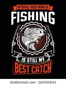 Creative fishing t shirt design print for print on demand