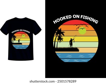 Creative fishing t shirt design