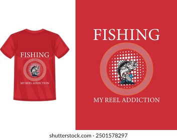 Creative fishing t shirt design