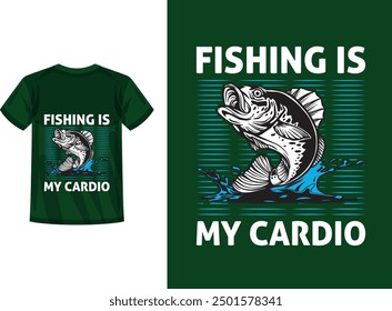 Creative fishing t shirt design