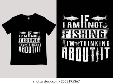 Creative Fishing T shirt Design.