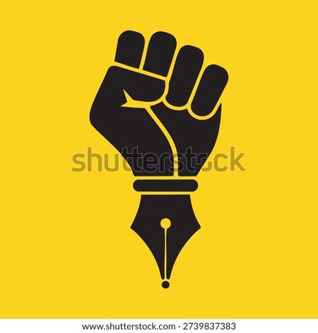 Creative Fist with Pen Tip Nib for Journalism and Writing Power