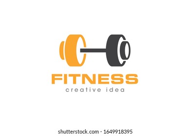 Creative Fitness Concept Logo Design Template