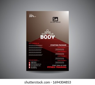 Creative Fitness Flyer Template, Vector