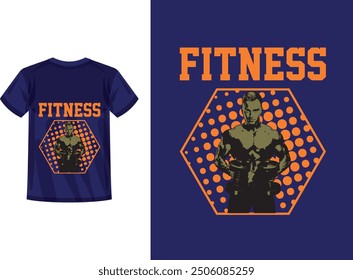 Creative fitness t shirt design