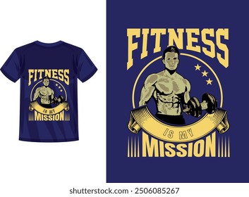 Creative fitness t shirt design