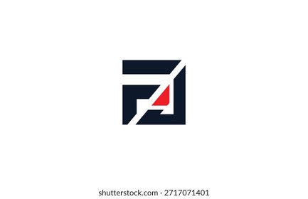 Logotipo creativo del monograma de FJ para la marca. Letra inicial JF mayúscula lettermark logo. Logotipo de FJ, letra de FJ
