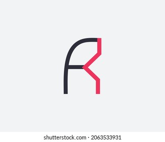 creative FK letters initial logo design vector